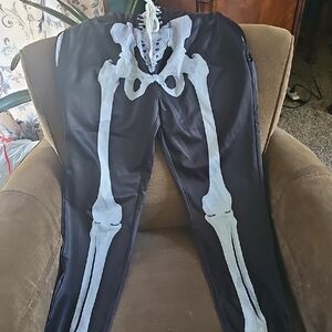 Skeleton Print Black Leggings